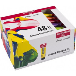 Royal Talens Amsterdam Σετ Ακρυλικά Χρώματα Ζωγραφικής 20ml 48τμχ