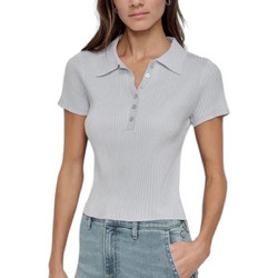 DKNY Γυναικεία Μπλούζα Polo Κοντομάνικη Γκρι DJ4R0197-PWB