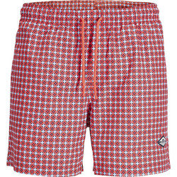 Jack & Jones Ανδρικό Μαγιό Σορτς με Σχέδια Κόκκινο 12291428