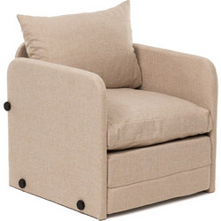 Sofa Del Atelier Πολυθρόνα Κρεβάτι Ανακλινόμενη Εκρού Saga Single 001058