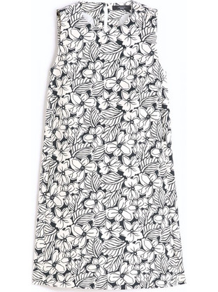 Max Mara Mini Καλοκαιρινό Καθημερινό Φόρεμα Floral Μαύρο Εκρού 2615221122-003