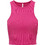 Only Γυναικείο Καλοκαιρινό Crop Top Ριπ Φούξια 15289846