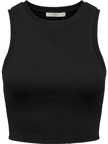 Only Γυναικείο Καλοκαιρινό Crop Top Ριπ Μαύρο 15282771