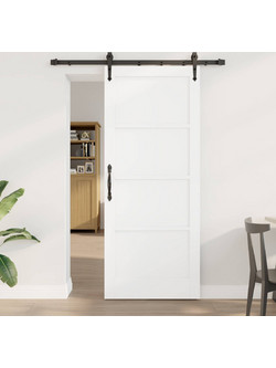 vidaXL Πόρτα Εσωτερική Συρόμενη Ξύλινη Λευκή 83x202cm 3445596