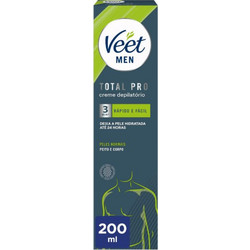 Veet Total Pro Ανδρική Αποτριχωτική Κρέμα Σώματος για Ευαίσθητη Επιδερμίδα 200ml