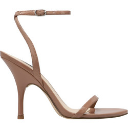 Nine West VILLO3 Γυναικεία Πέδιλα Δερμάτινα Ταμπά με Λεπτό Ψηλό Τακούνι 01-101