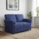 vidaXL Διθέσιος Καναπές Βελούδινος Μπλε 138x83x95cm 42033951