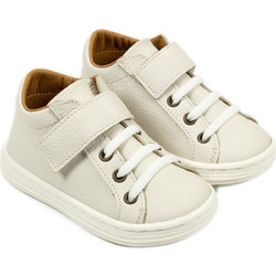 Babywalker Βαπτιστικά Sneakers για Αγόρι Δερμάτινα Ανατομικά Εκρού BS3062