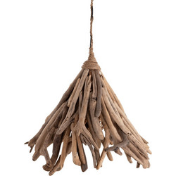 B2BMarkt Treit HM4875 Κρεμαστό Φωτιστικό Οροφής Καμπάνα Μονόφωτο E27 Καφέ 48x54x73cm 0512283
