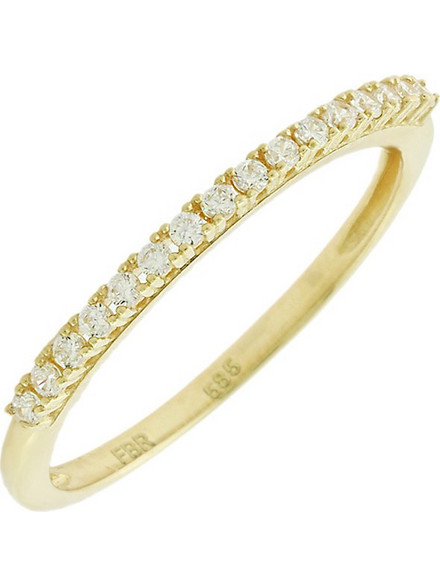 Million Diamonds Γυναικείο Δαχτυλίδι Σειρέ Μισόβερο από Xρυσό 9K με Ζιργκόν BRA24193