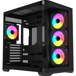 KRUX Tano Black Gaming Midi Tower Κουτί Υπολογιστή με Πλαϊνό Παράθυρο