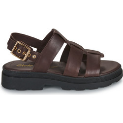 Clarks Orinoco3 Δερμάτινα Γυναικεία Σανδάλια Σοκολατί 2618609-5