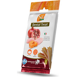 Farmina N&D Pumpkin Dental Treat Adult Medium & Maxi with Chicken, Pumpkin & Pomegranate 110gr 15τμχ