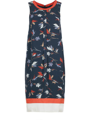 Conquista Midi Καλοκαιρινό Καθημερινό Φόρεμα Floral Navy Μπλε C221-561-41