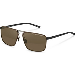 Porsche Design P8993D Ανδρικά Γυαλιά Ηλίου Τετράγωνα Μεταλλικά Μαύρα με Καφέ Φακό