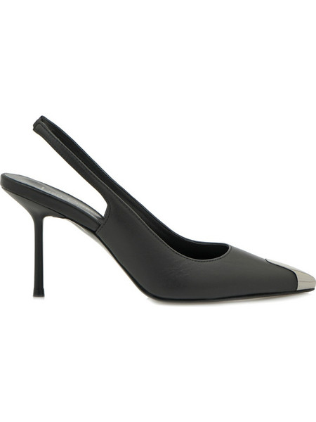 Lara Conte Γόβες Slingback Δερμάτινες με Τακούνι Στιλέτο Μαύρες T457A3504002
