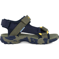 Geox Borealis Παιδικά Πέδιλα για Αγόρι Χακί Navy Μπλε J450RE01411CF4A3