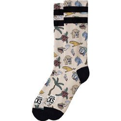 American Socks Ανδρικές Κάλτσες Ψηλές με Σχέδια Μπεζ AS294