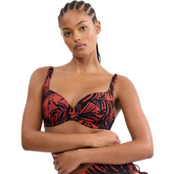 Triumph Summer Palm Bikini Top Μαύρο Κόκκινο 10226614-M004