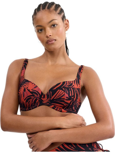 Triumph Summer Palm Bikini Top Μαύρο Κόκκινο 10226614-M004