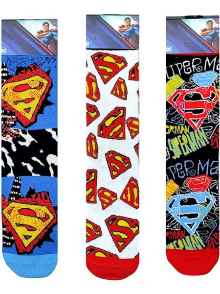 Disney Superman Ανδρικές Κάλτσες Μέχρι το Γόνατο με Σχέδια Πολύχρωμες SM21498