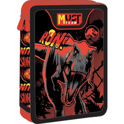 Must Jurassic Κασετίνα Γεμάτη με 2 Θήκες Μαύρη Κόκκινη 572021