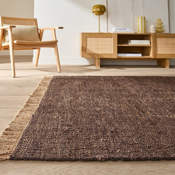La Redoute Babak Χειροποίητο Χαλί Ορθογώνιο Γιούτα 120x170cm 350273647 Σοκολατί