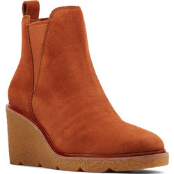 Clarks Γυναικεία Μποτάκια Chelsea Πλατφόρμα Suede Ταμπά 26161509