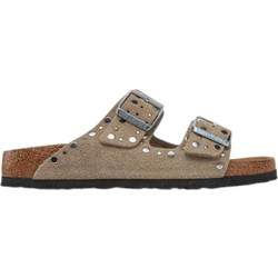 Birkenstock Arizona Rivet Γυναικεία Σανδάλια Suede Ανατομικά Γκρι 102939