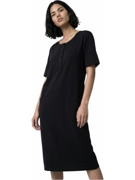 Billy's Fashion Midi Καλοκαιρινό Καθημερινό Φόρεμα Μεταξωτό Μαύρο 26068