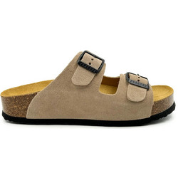 Plakton Γυναικεία Σανδάλια Suede Μπεζ 340010