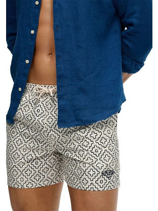 Superdry Ανδρικό Μαγιό Σορτς με Σχέδια Γκρι M3010262A-KNF