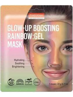 Purederm Glow-Up Boosting Rainbow Sheet Μάσκα Προσώπου για Ενυδάτωση 22gr