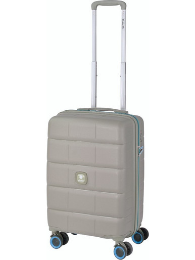 Dielle 210 Βαλίτσα Καμπίνας 55x36x20cm με 4 Ρόδες Γκρι