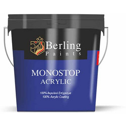 Berling Monostop Acrylic Ακρυλικό Χρώμα Εξωτερικού Χώρου Λευκό 3lt