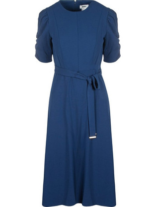 DKNY Midi Καλοκαιρινό Καθημερινό Φόρεμα Navy Μπλε DD1G2848-CUJ