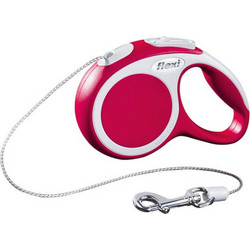 Flexi Vario Πτυσσόμενο Λουρί Σκύλου έως 20kg 5m Κόκκινο Λευκό