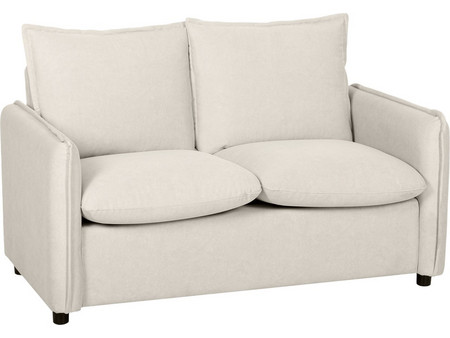 HOMCOM Διθέσιος Καναπές Δερματίνη Μπεζ 131x73x80cm 8056644434369