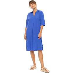 Pink Label Midi Καλοκαιρινό Καθημερινό Φόρεμα Μεταξωτό Royal Blue BN-293-617622