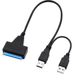 Powertech CAB-U163 Καλώδιο 2 x USB to SATA