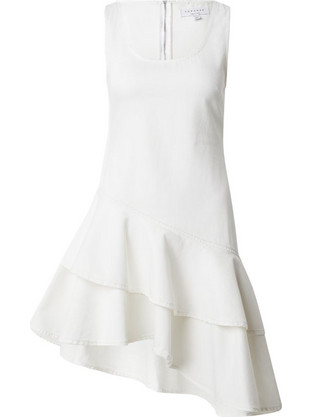 Topshop Mini Καλοκαιρινό Βραδινό Φόρεμα Τζιν Λευκό 31001793-BS000040