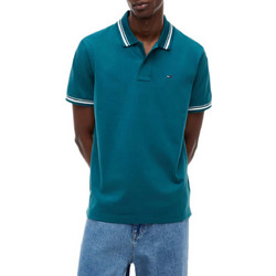 Tommy Jeans Ανδρική Μπλούζα Polo Κοντομάνικη Πετρόλ DM0DM22700-L8J