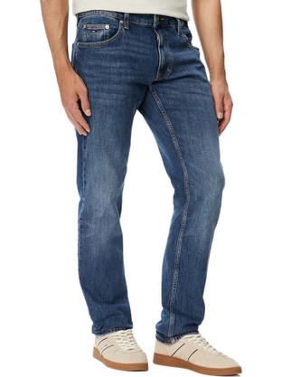 Tommy Jeans Ανδρικό Τζιν Παντελόνι Ελαστικό Slim Εφαρμογή Navy Μπλε DM0DM23655-1BK