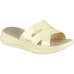 Luofu Γυναικείες Παντόφλες Καλοκαιρινές Flatforms Ανατομικές Αντιολισθητικές Κίτρινες 12831111