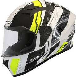 SMK Stellar Swank Black White Yellow Κράνος Μηχανής Full Face 1450gr