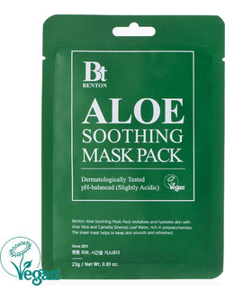 Benton Aloe Soothing Sheet Μάσκα Προσώπου για Καταπράυνση με Αλόη 10x23gr