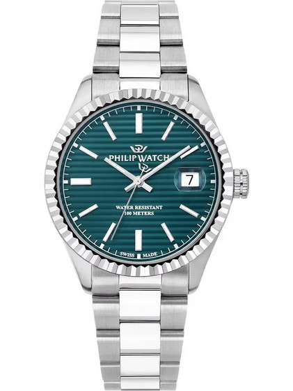 Philip Watch Caribe Urban Ανδρικό Ρολόι με Ασημί Μεταλλικό Μπρασελέ R8253597130