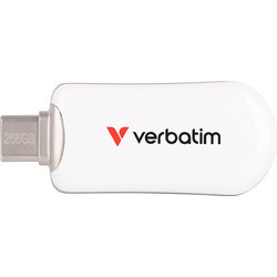 Verbatim Plectra 256GB USB Stick 3.2 Gen 1 με USB-C Λευκό