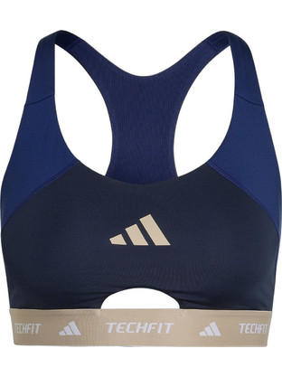 Adidas Techfit Workout Color Block Αθλητικό Μπουστάκι με Μέτρια Στήριξη & Αφαιρούμενη Ενίσχυση Navy Μπλε Μαύρο KR3531