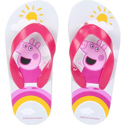 Cerda Peppa Pig Παιδικές Σαγιονάρες για Κορίτσι Λευκές Φούξια 2300005190